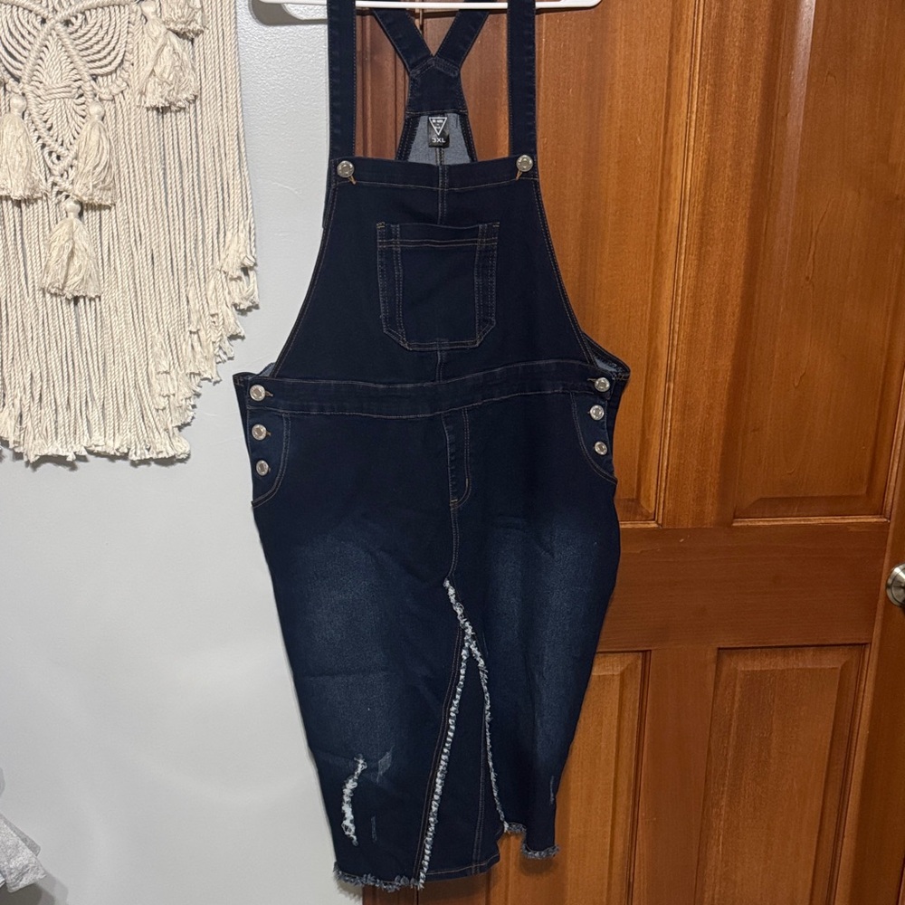 Zadie B’s Black Denim Overall Dress